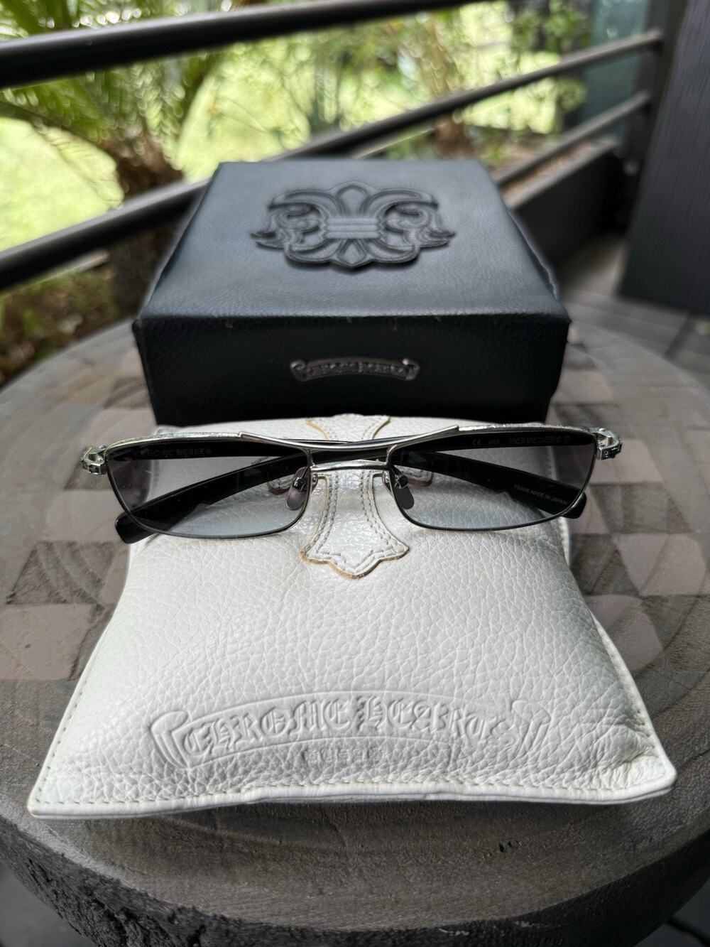 Chrome Hearts Velvedere-D Sunglasses Rare Vintage Wood Temple Eyewear Japan